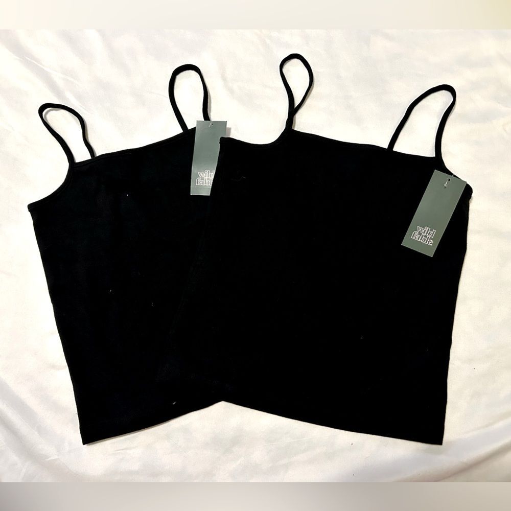 NWT 2 Wild Fable Girls Black tank top size XS